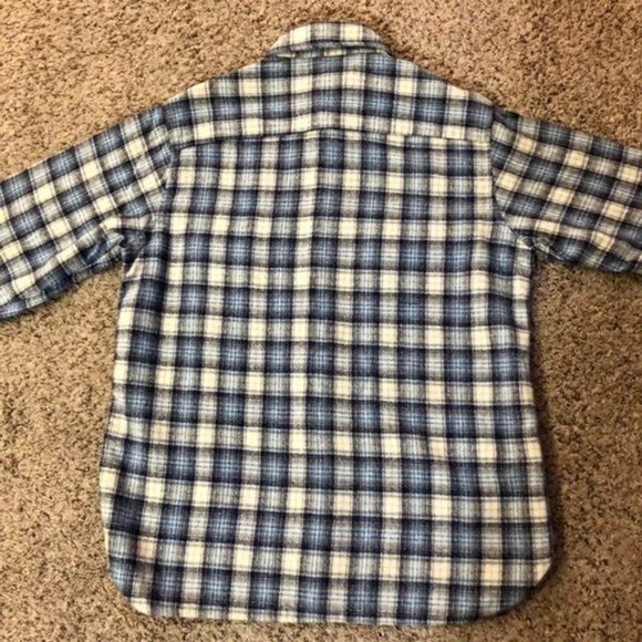 Vintage Arrow Plaid Flannel Mens M Used Wool Blend - Picture 5 of 8